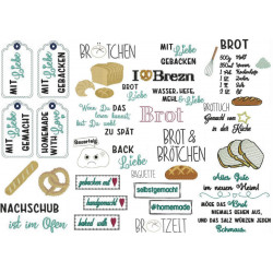 Stickserie - Brot Liebe